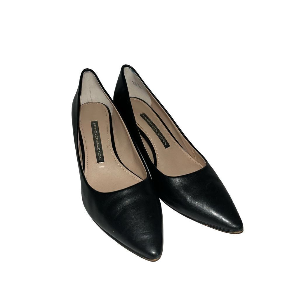 French Connection Black Pointed Toe Heels